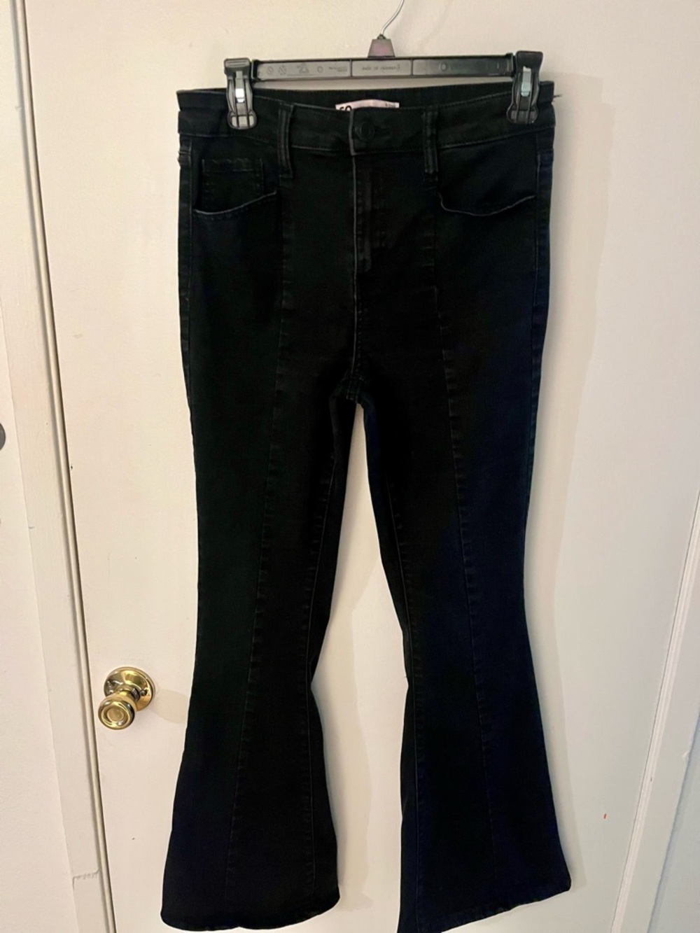 Sonoma Black Flare Jeans - Mid Rise Stretch